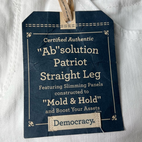 #74 Democracy Straight Leg Optic White Ab"solution® Patriot Straight Leg Jeans - Picture 8 of 14